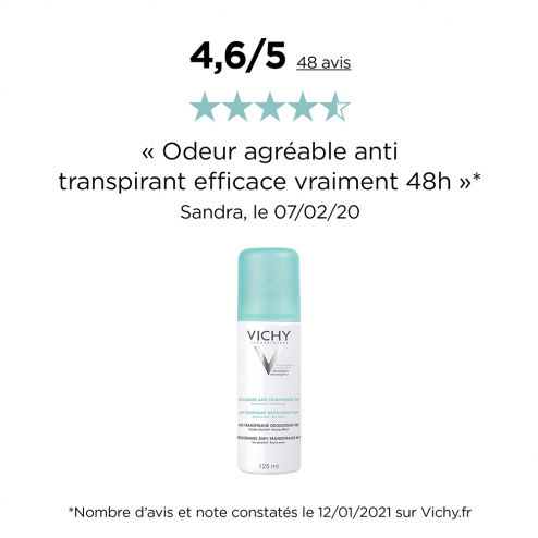 Xịt Khử Mùi Vichy Desodorant Anti-Transpirant 48h 125ml Xịt Khử Mùi Vichy Desodorant Anti-Transpirant 48h 125ml - Ảnh 4