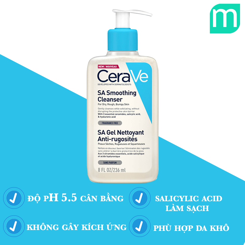 Sữa Rửa Mặt Cho Da Khô Cerave SA Smoothing Cleanser 473ml Sữa Rửa Mặt Cho Da Khô Cerave SA Smoothing Cleanser 473ml