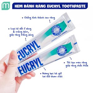Kem Đánh Răng Làm Trắng Eucryl Toothpaste 62g Kem Đánh Răng Làm Trắng Eucryl Toothpaste 62g