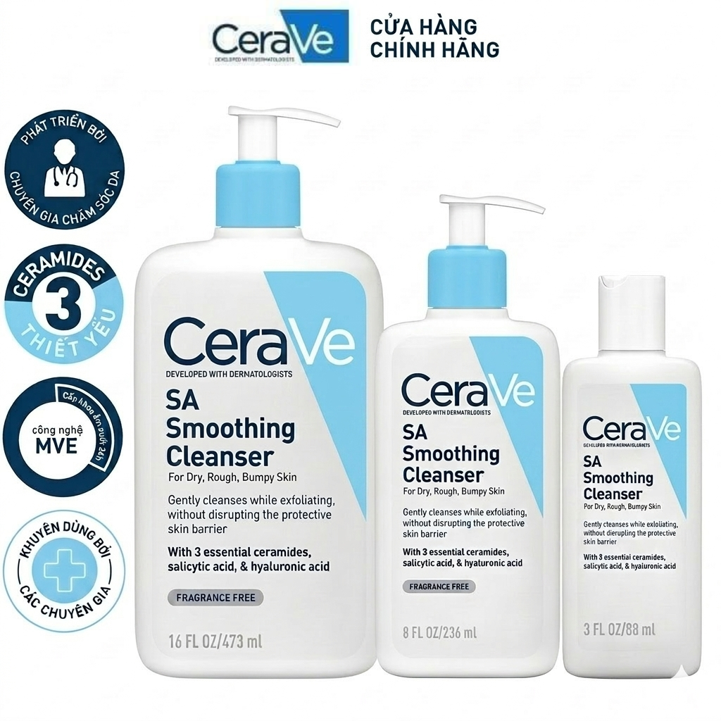 Sữa Rửa Mặt Cho Da Khô Cerave SA Smoothing Cleanser 473ml Sữa Rửa Mặt Cho Da Khô Cerave SA Smoothing Cleanser 473ml