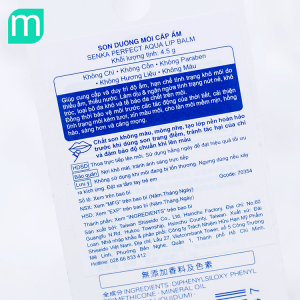 Son Dưỡng Môi Senka Perfect Aqua Lip Balm 4.5g