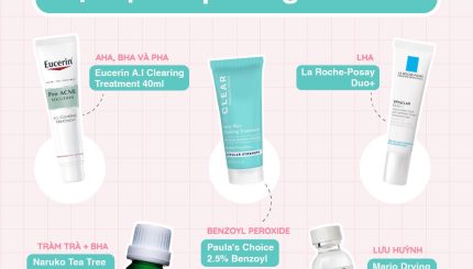 Top 5 sản phẩm trị mụn cấp tốc giá dưới 300k