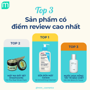 Top 3 bán chạy tạo trend tại Mint Cosmetics năm 2021 top ban chay