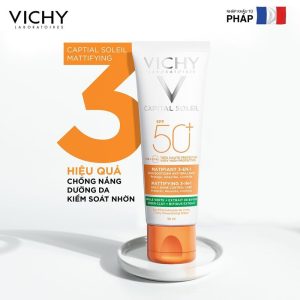 Kem Chống Nắng Vichy Capital Soleil Mattifying 3 In 1 SPF 50 50ml