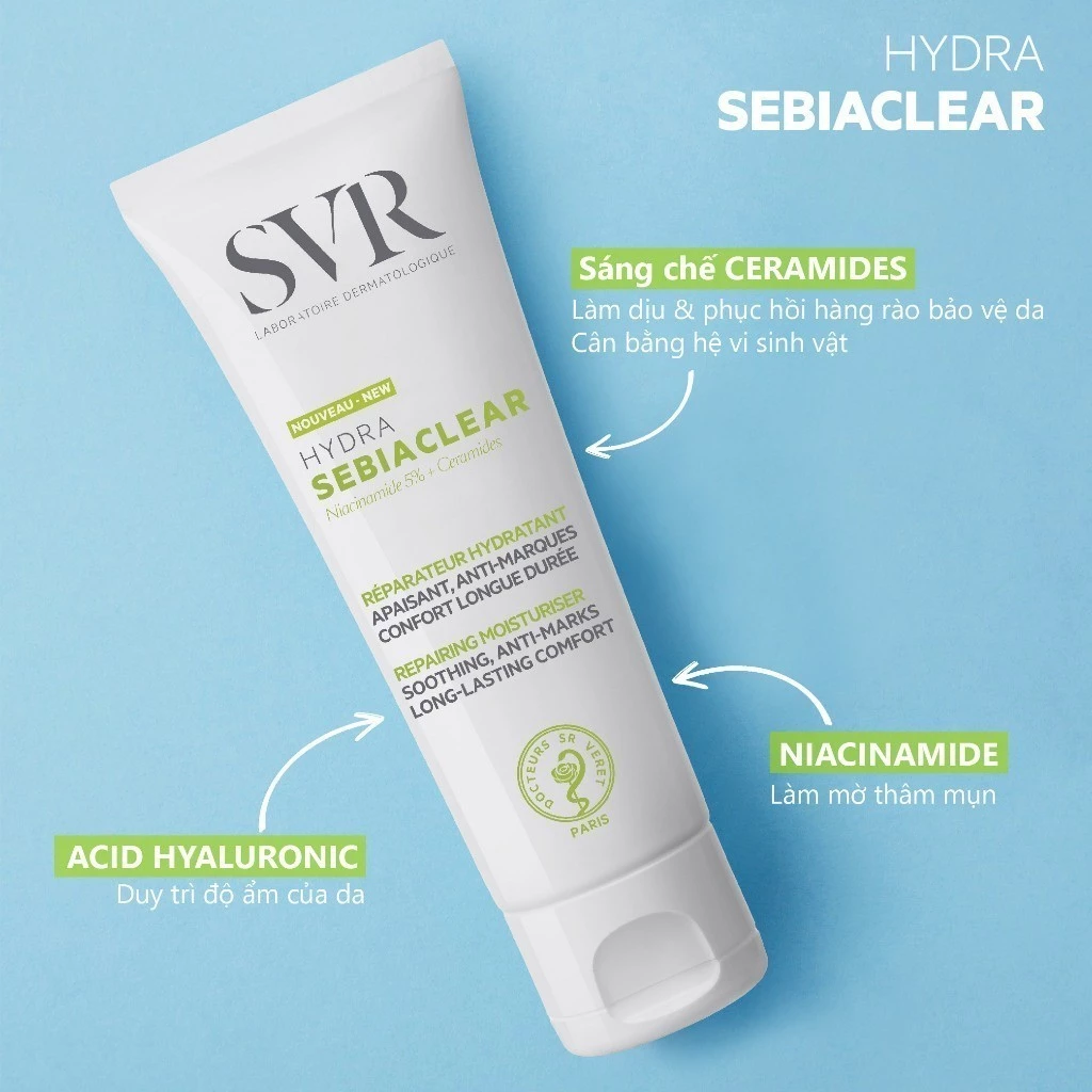 Kem Dưỡng Cho Da Dầu Mụn SVR Sebiaclear Hydra 40ml