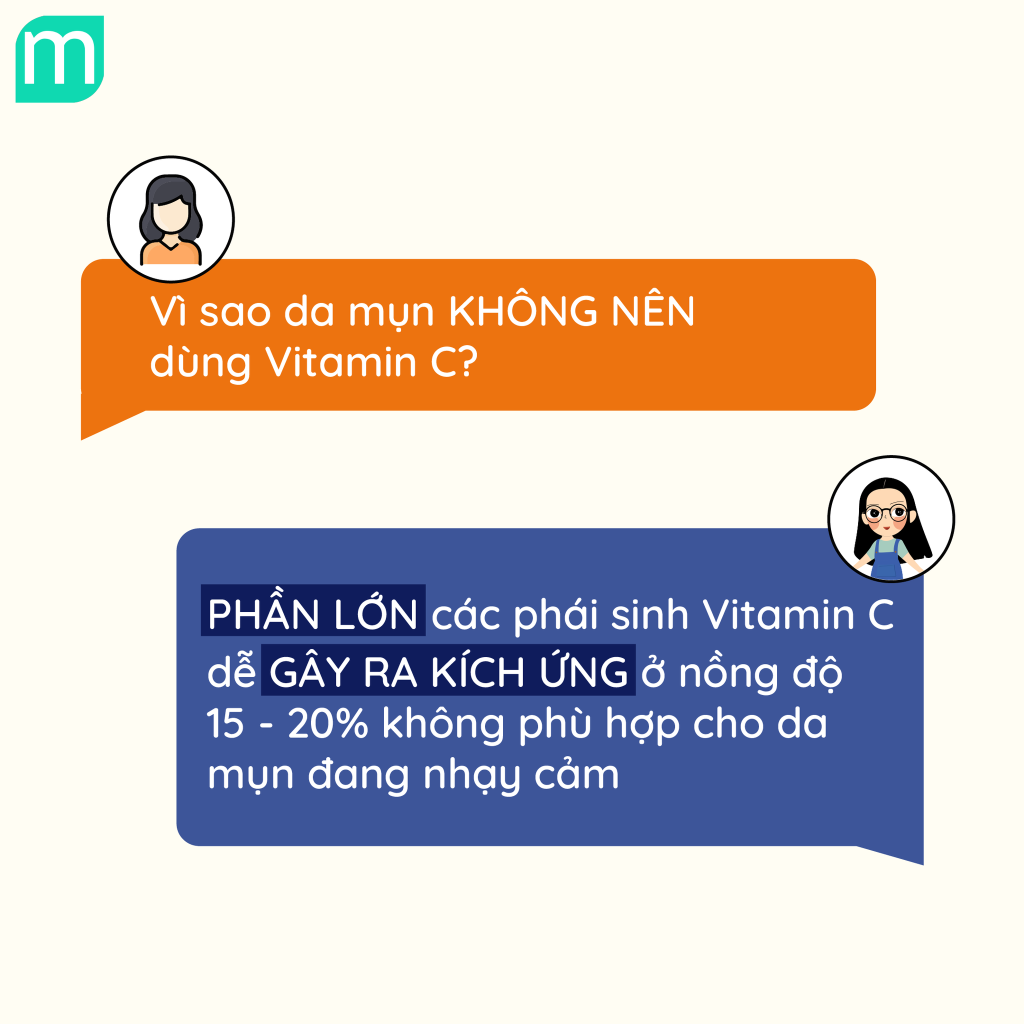 Chuyện Dùng Vitamin C Cho Da Mụn