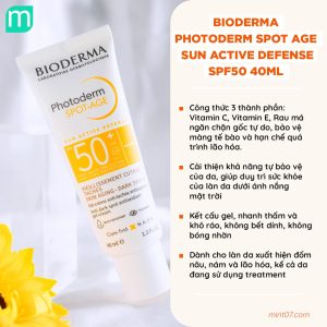Kem Chống Nắng Bioderma Photoderm Spot Age Sun Active Defense SPF50 40ml