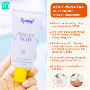 Kem Chống Nắng Supergoop Unseen Sunscreen SPF40