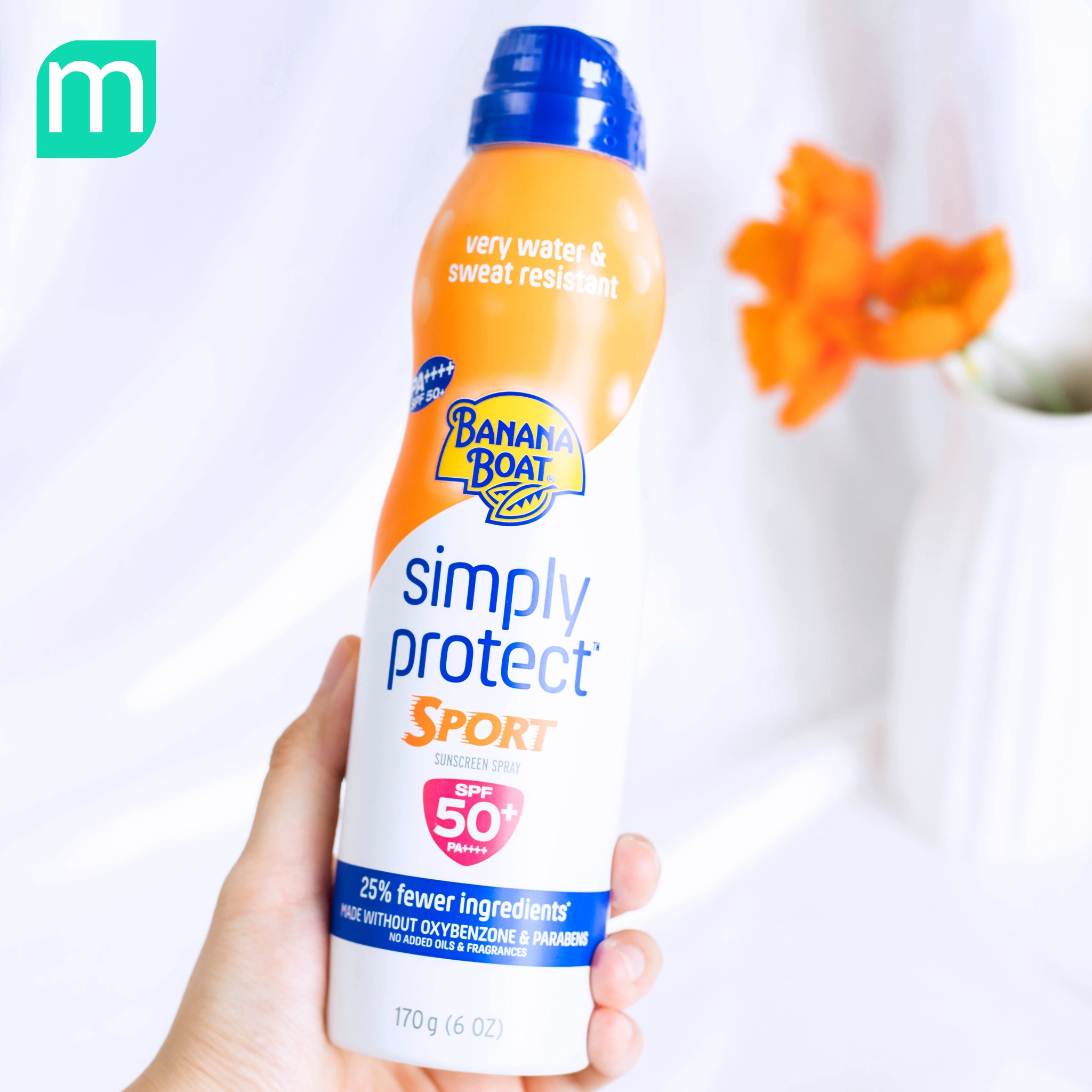 Xịt Chống Nắng Banana Boat Simply Protect Sport SPF50 170G Xịt Chống Nắng Banana Boat Simply Protect Sport SPF50 170G - Ảnh 2