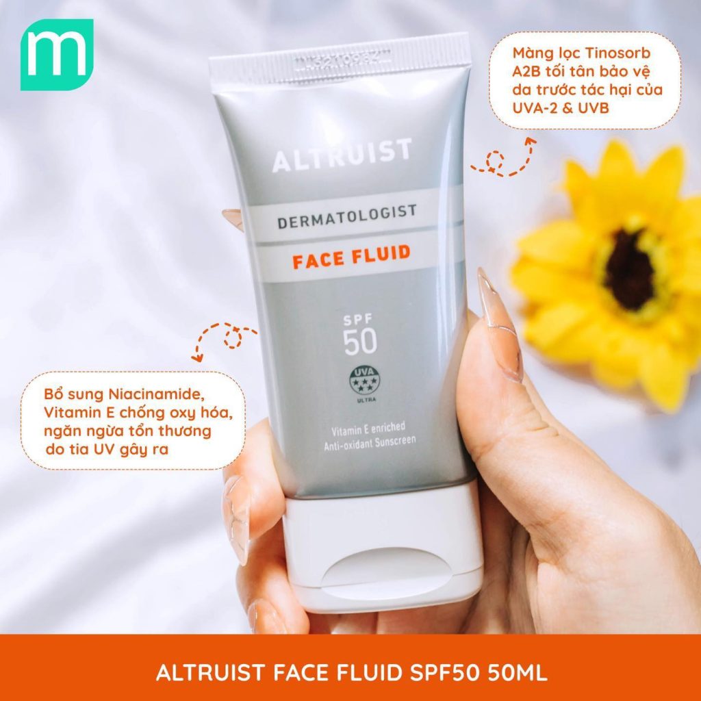 Kem Chống Nắng Altruist Face Fluid SPF50 50ML