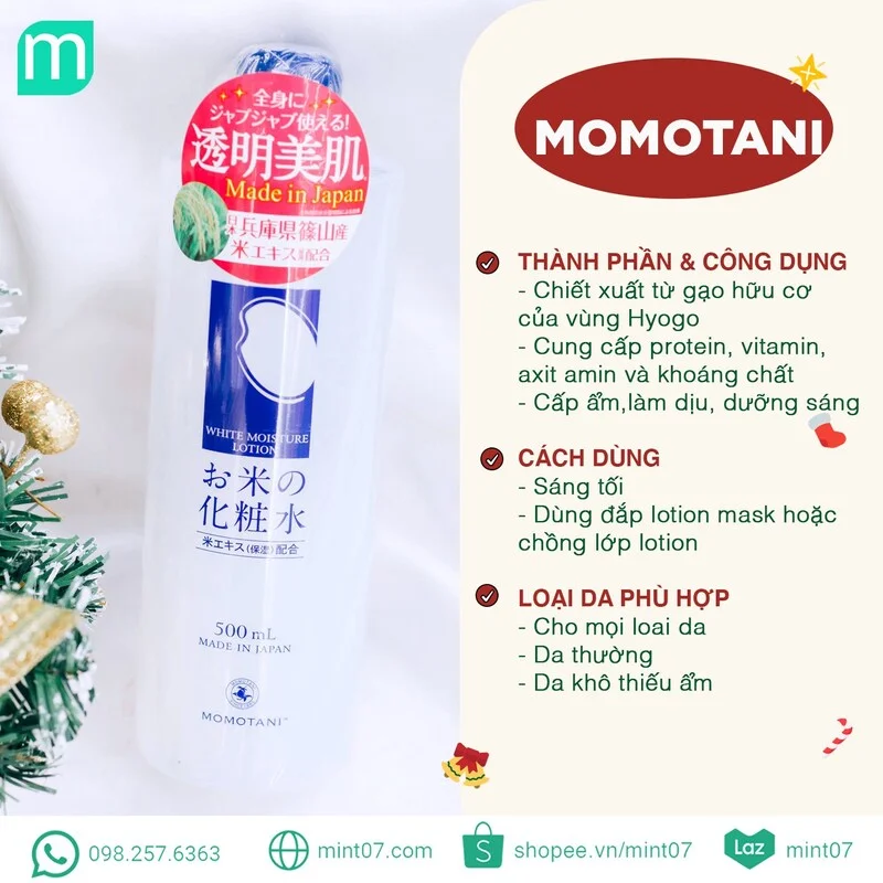 Trọn Bộ Dưỡng Sáng Da Nhật Momotani