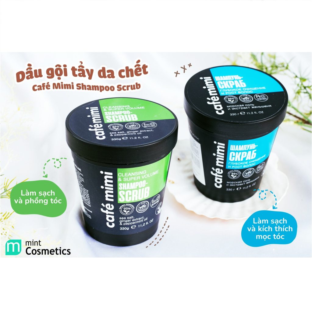 Dầu Gội Tẩy Tế Bào Chết Café Mimi Shampoo Scrub