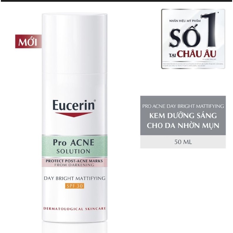 Kem Dưỡng Eucerin Acne Oil Control Pro Acne Solution Day Bright Mattifying SPF30 50ml Kem Dưỡng Eucerin Acne Oil Control Pro Acne Solution Day Bright Mattifying SPF30 50ml