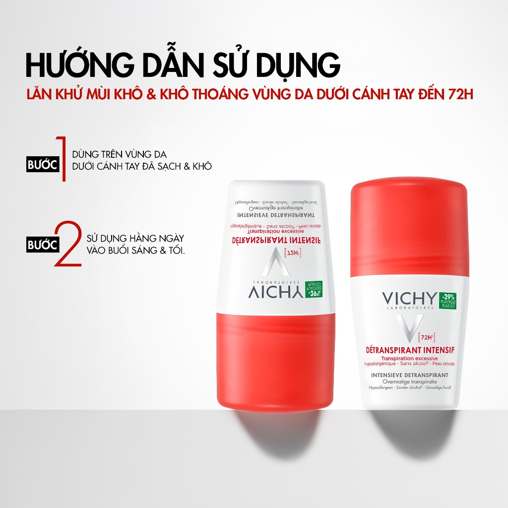 Lăn Khử Mùi Vichy 72h 50ml
