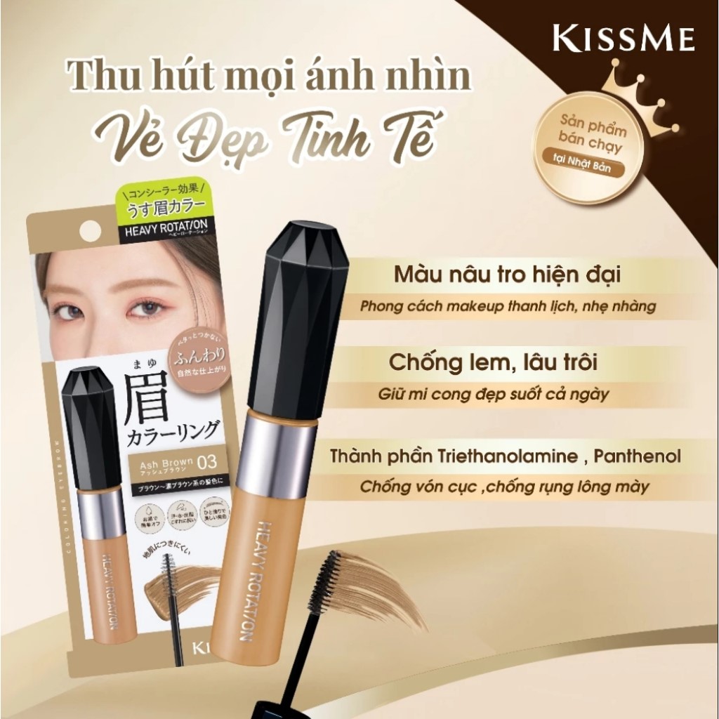 Mascara Lông Mày Kiss Me Heavy Rotation 8g Mascara Lông Mày Kiss Me Heavy Rotation 8g - Ảnh 6