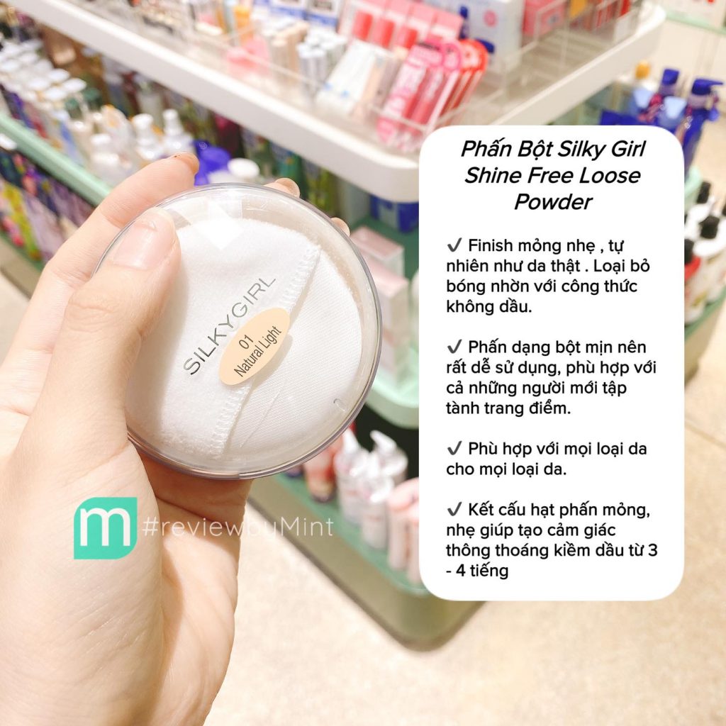 Phấn Phủ Silky Girl Dạng Bột Shine Free Loose Powder 10g