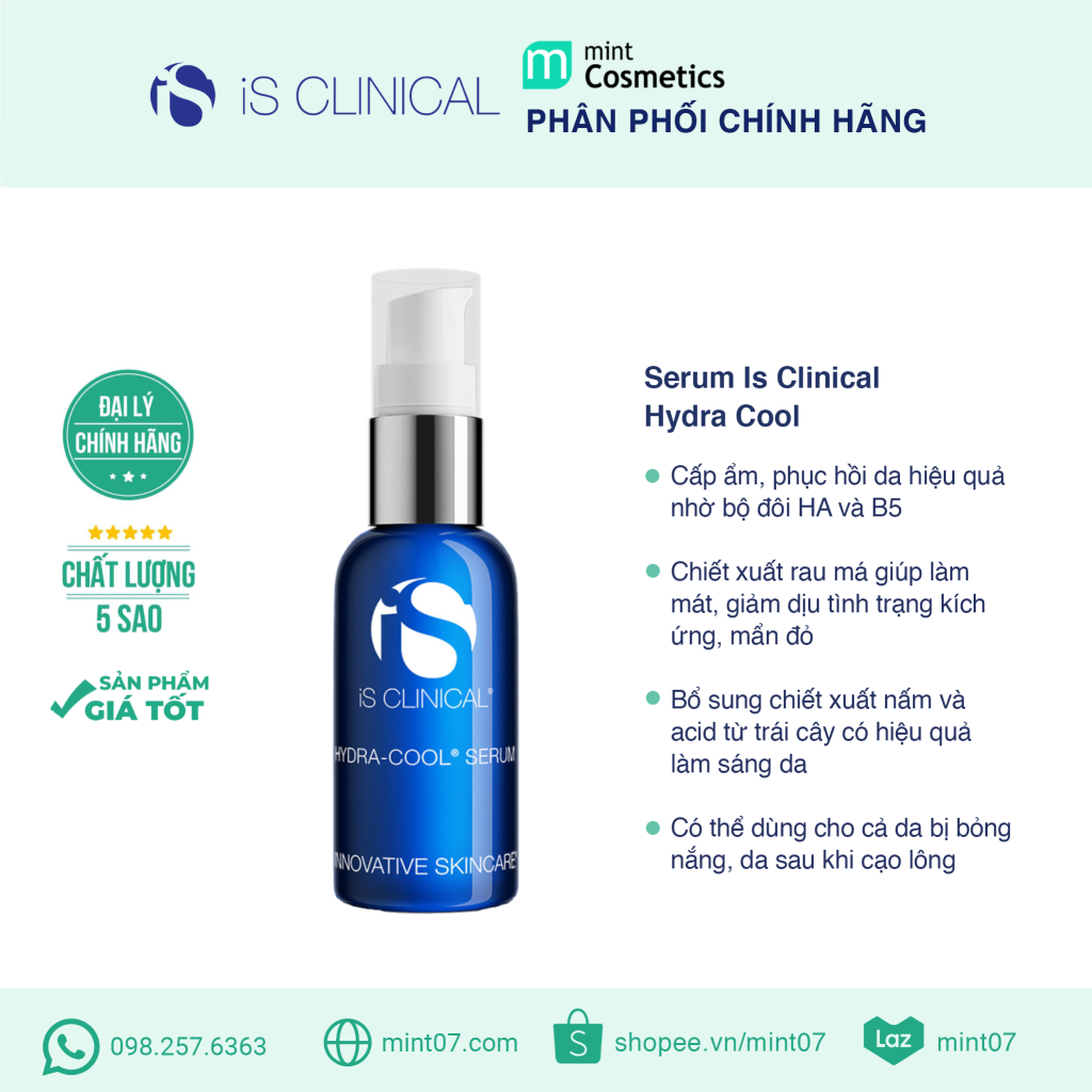 Serum Dưỡng Ẩm Và Phục Hồi iS Clinical Hydra Cool