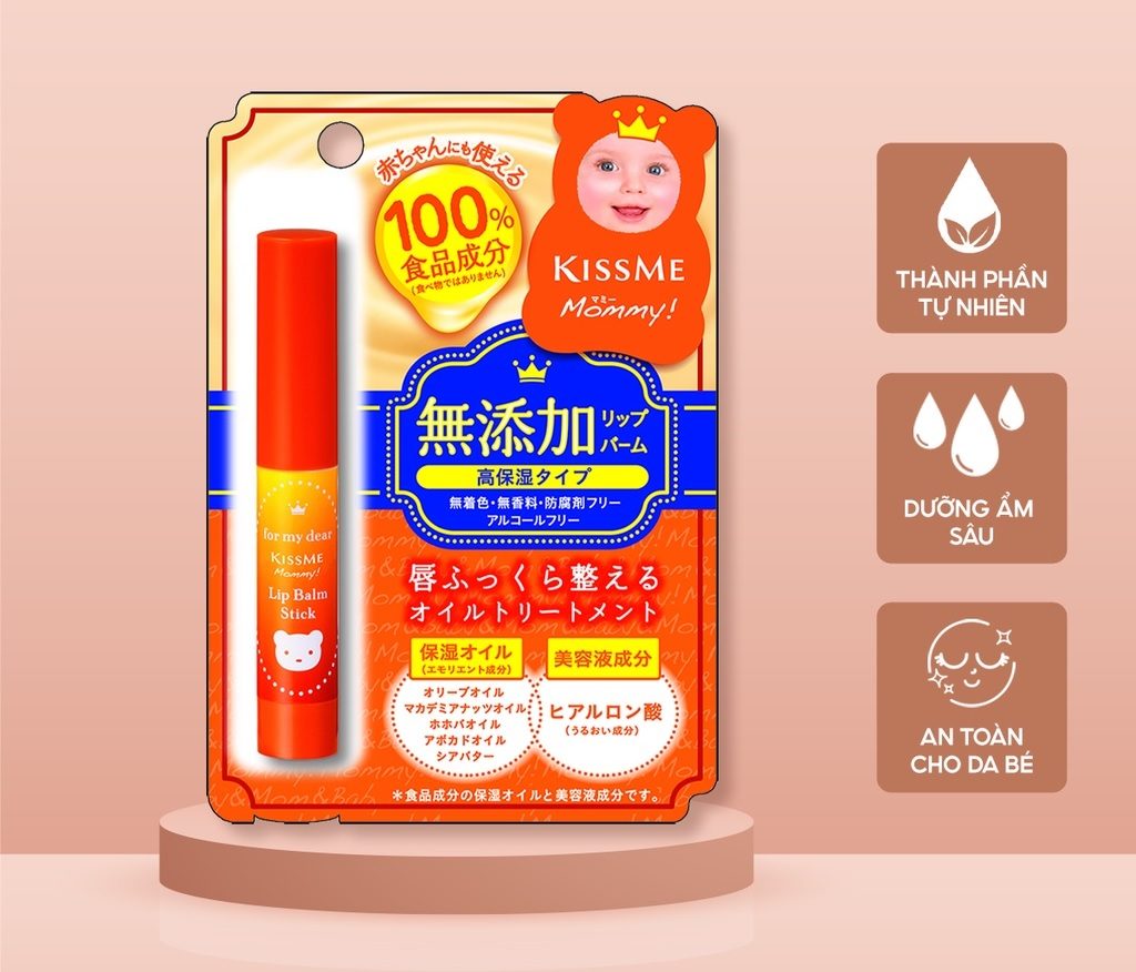 Son Dưỡng Môi Kiss Me Mommy Lip Balm Stick 2.5g