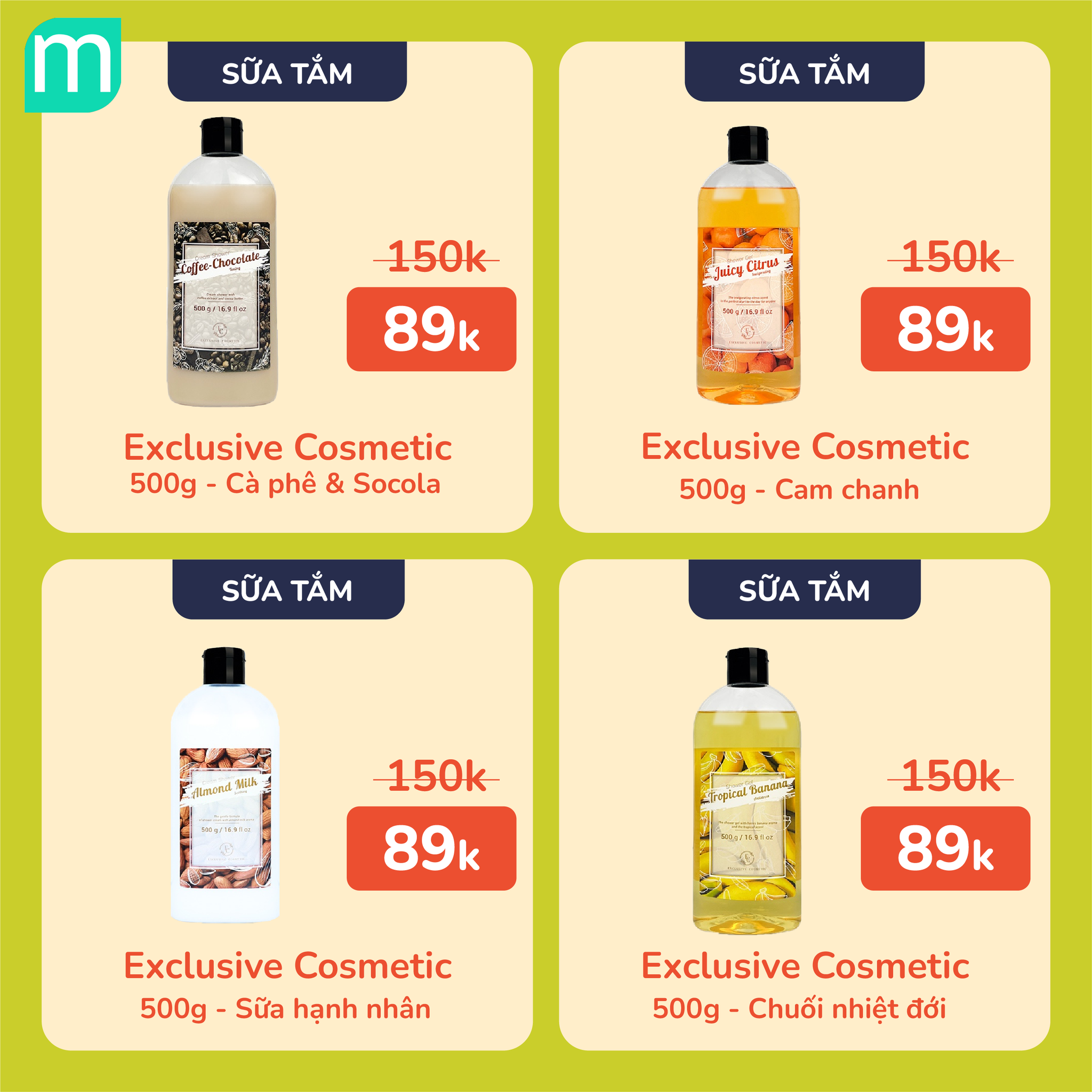 Chăm Sóc Cơ Thể Thật Organic Chỉ Từ 9K