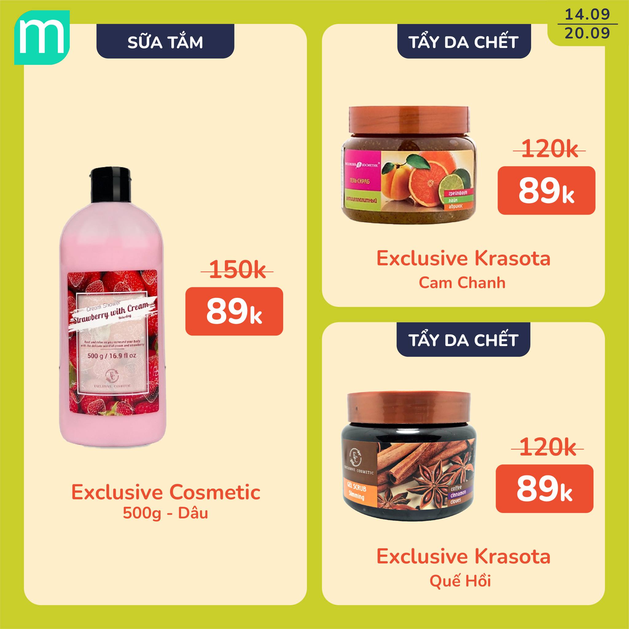 Chăm Sóc Cơ Thể Thật Organic Chỉ Từ 9K