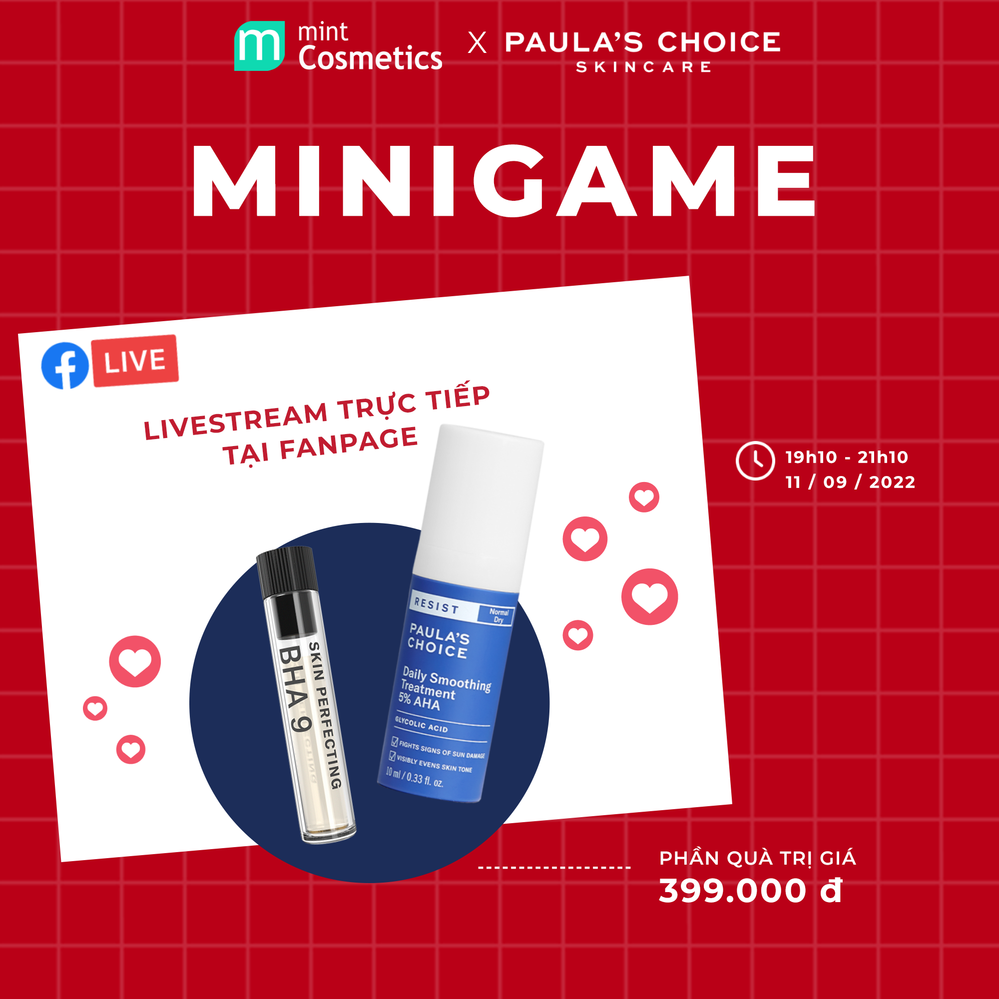 [MINT COSMETICS X PAULA'S CHOICE] Tháng 9 này - Bùng nổ 2 sự kiện với nhiều quà tặng và ưu đãi lớn