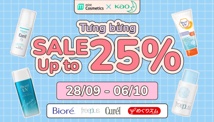 Chương Trình SALE KAOxMint (BIORE, FREEPLUS, CUREL, MEGURI)
