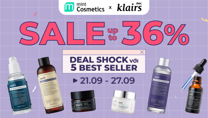 [MINT x KLAIRS] Tưng Bừng Quẩy Sale Up To 36% - Nhận Quà Hấp Dẫn