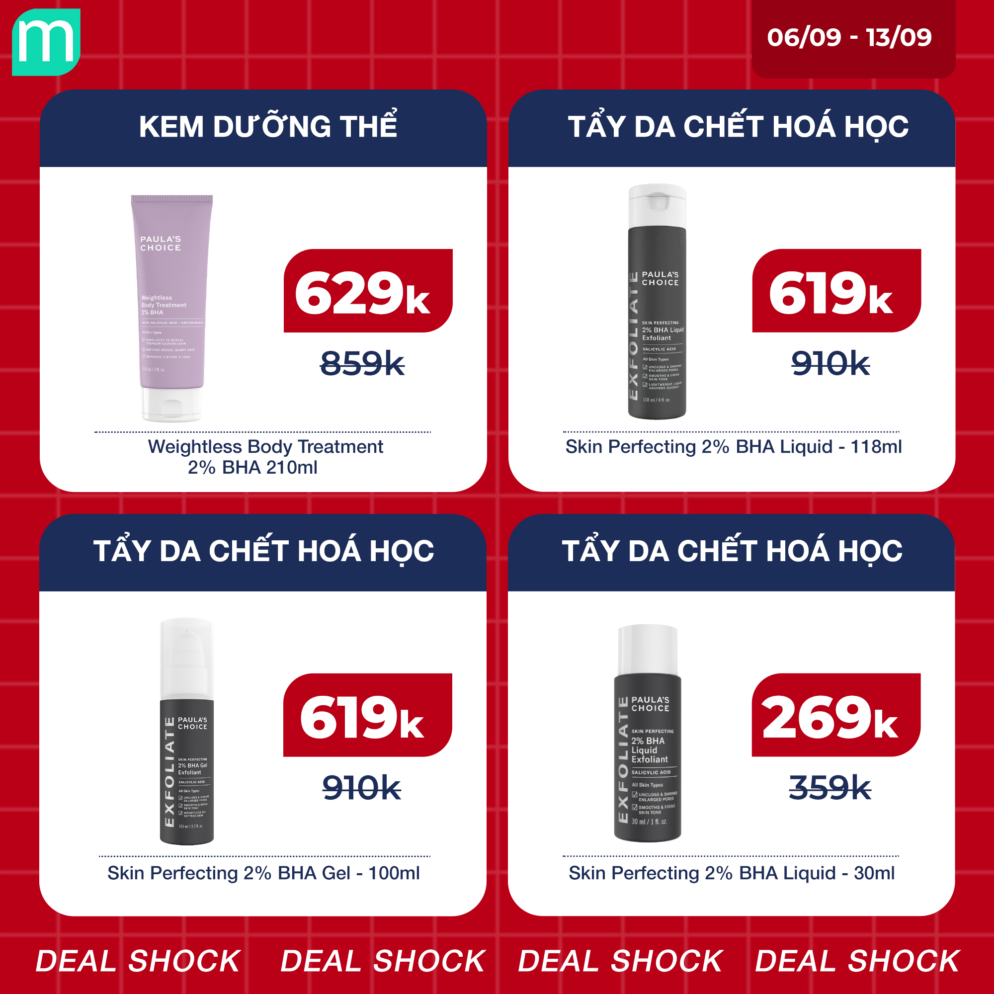 [MINT COSMETICS X PAULA'S CHOICE] Tháng 9 này - Bùng nổ 2 sự kiện với nhiều quà tặng và ưu đãi lớn