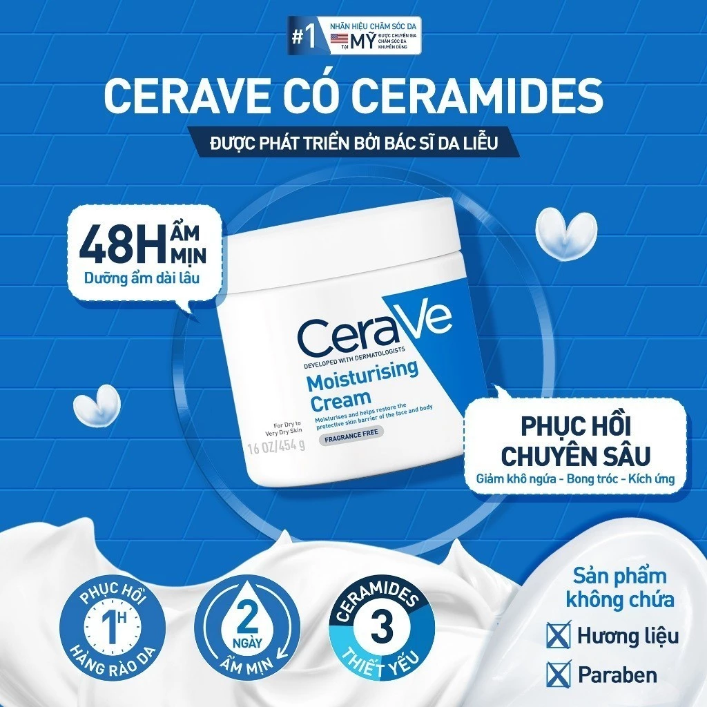 Kem Dưỡng CeraVe Moisturising Cream Kem Dưỡng CeraVe Moisturising Cream