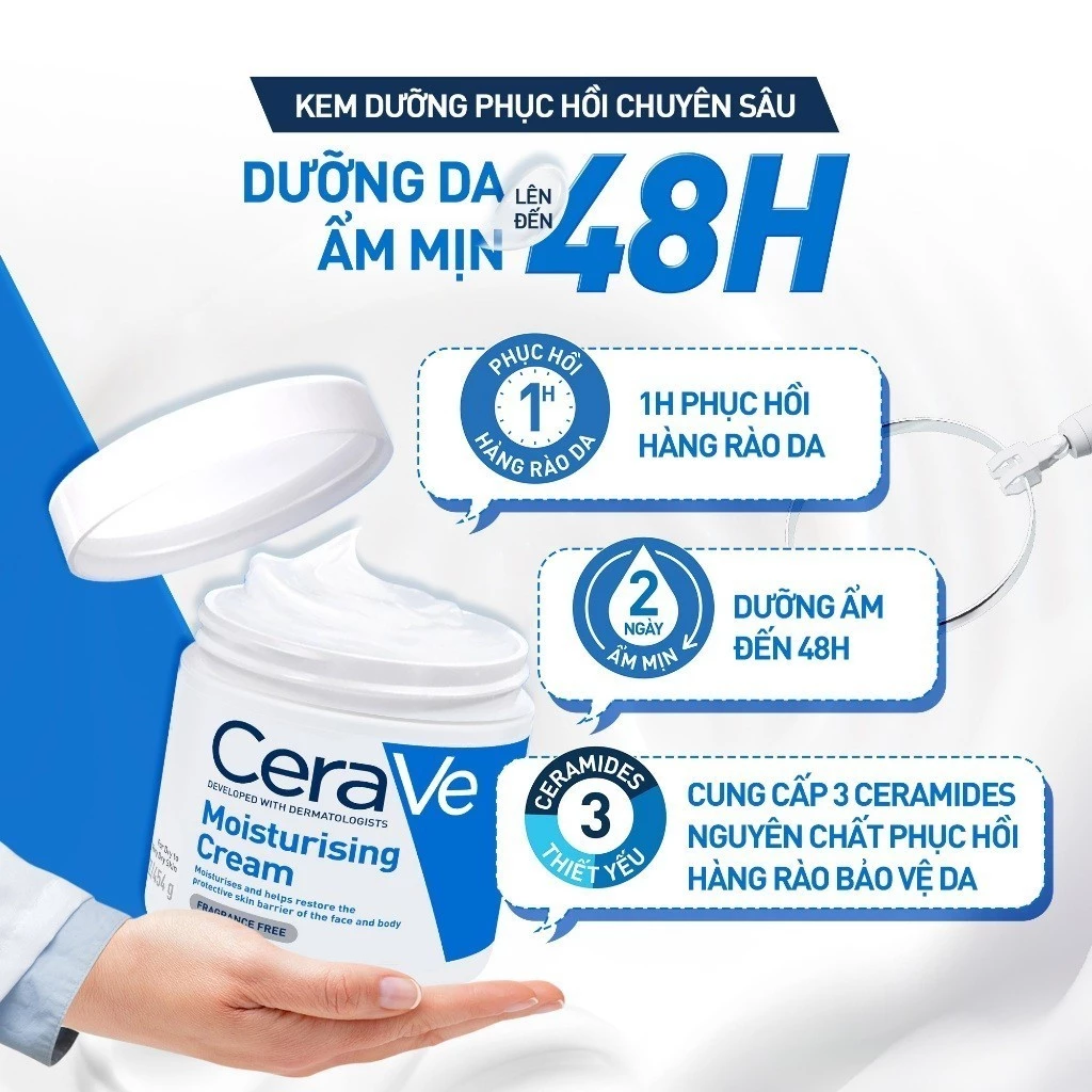 Kem Dưỡng CeraVe Moisturising Cream Kem Dưỡng CeraVe Moisturising Cream