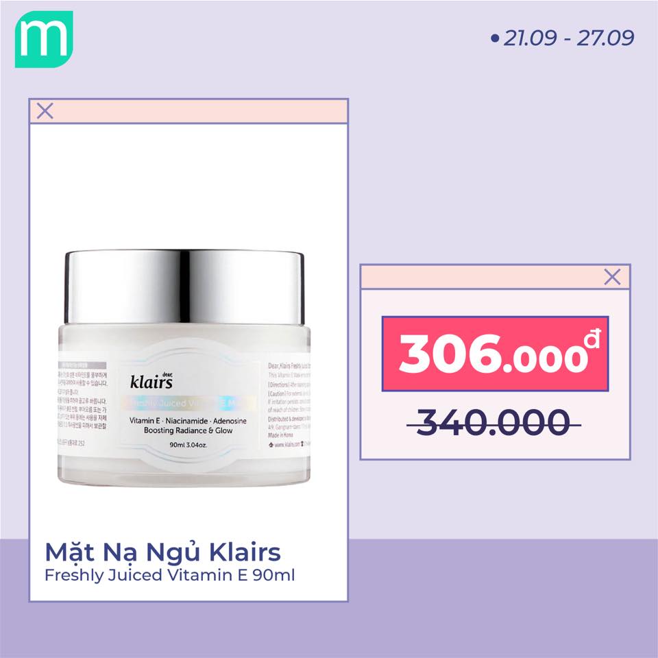 [MINT x KLAIRS] Tưng Bừng Quẩy Sale Up To 36% - Nhận Quà Hấp Dẫn