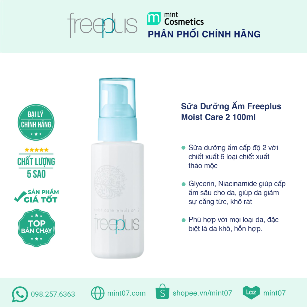 Sữa Dưỡng Ẩm Freeplus Moist Care Emulsion 2 100ml
