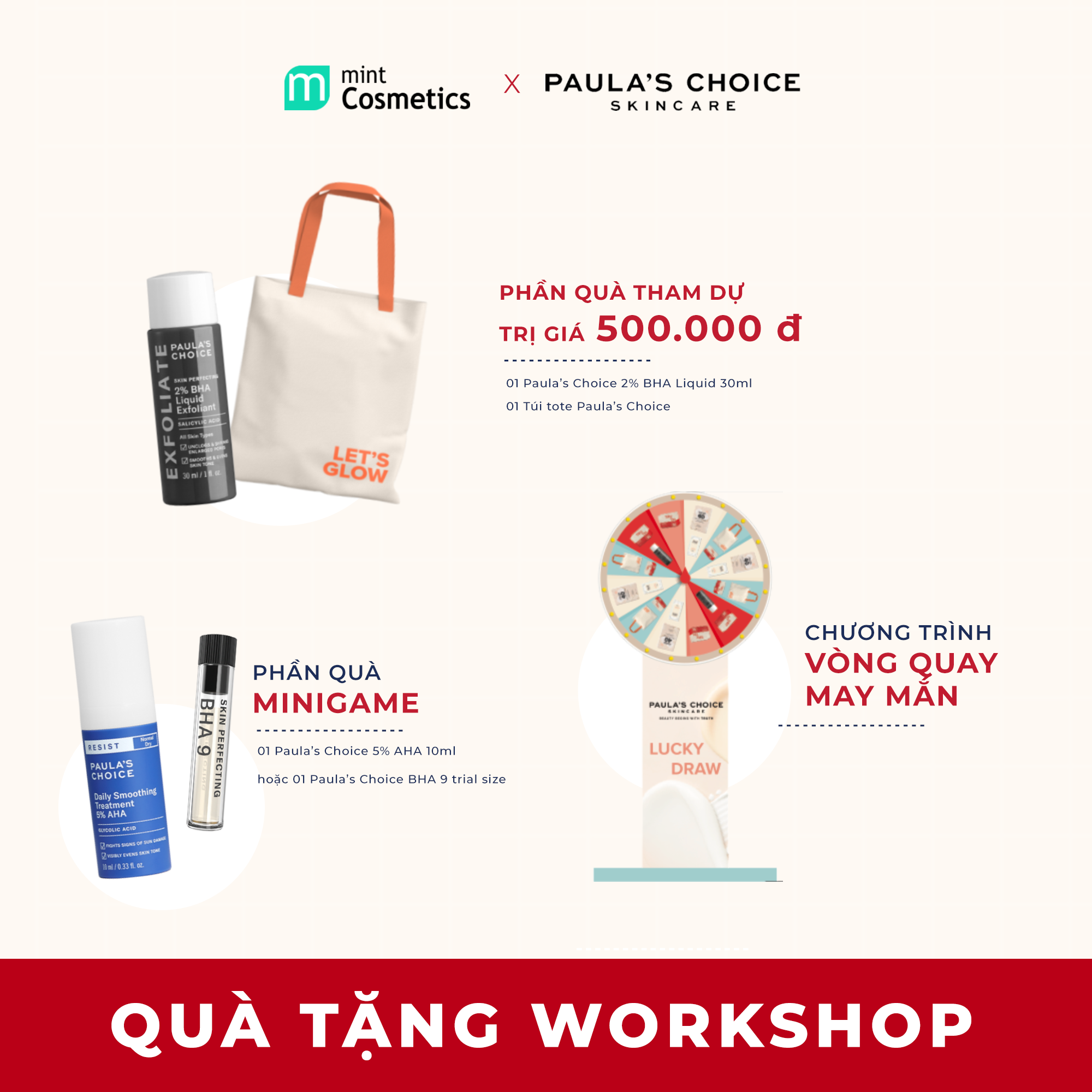 [MINT COSMETICS X PAULA'S CHOICE] WORKSHOP: F5 LÀN DA VỚI BHA VÀ NIACINAMIDE