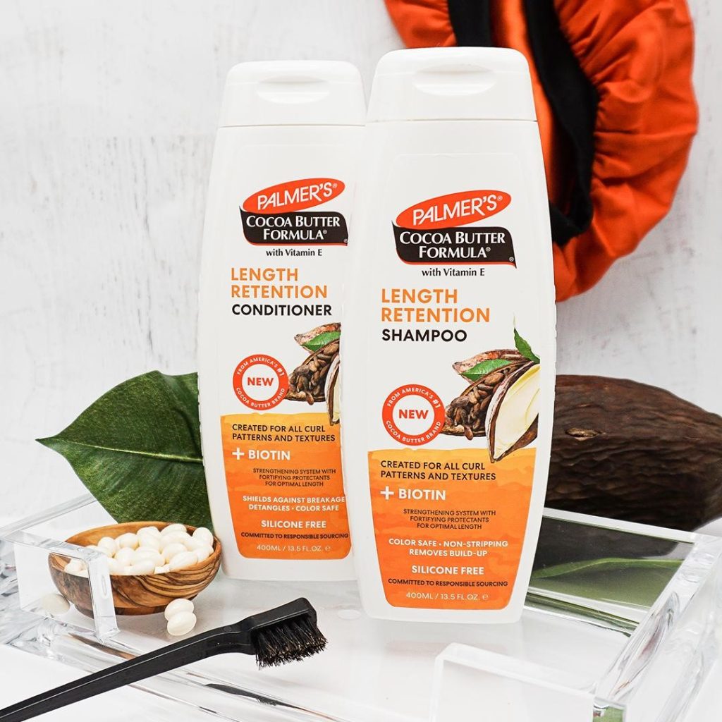 Bộ Dầu Gội Xả Palmer’s Cocoa Butter Formula Biotin Length Retention 400ml
