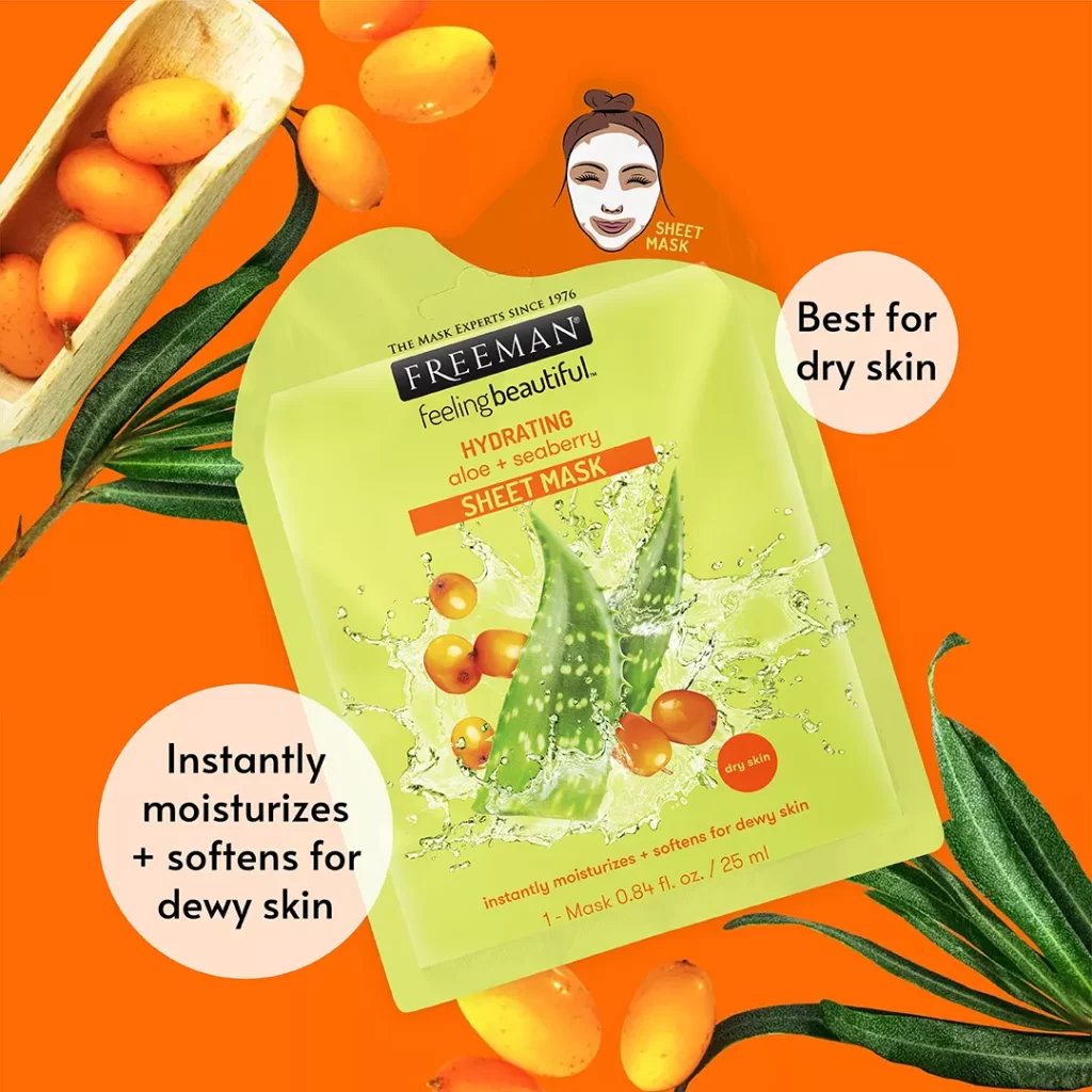 Mặt Nạ Giấy Freeman Hydrating Aloe Seaberry Sheet Mask