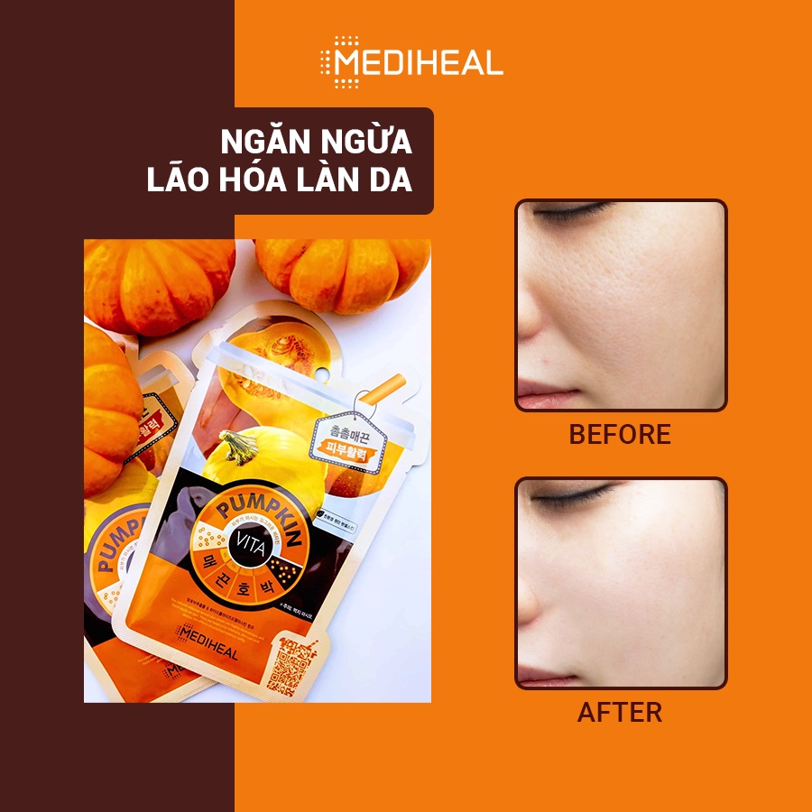 Mặt Nạ Mediheal Pumpkin Vita Mask 20ml Mặt Nạ Mediheal Pumpkin Vita Mask 20ml - Ảnh 4