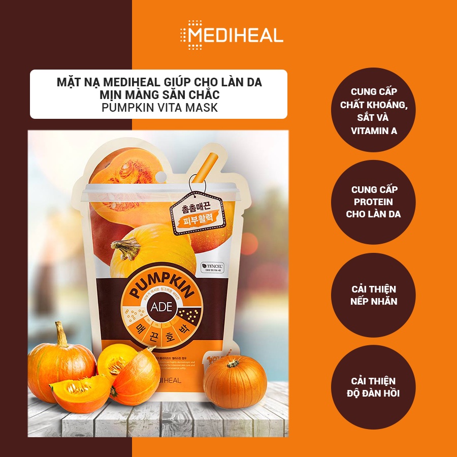 Mặt Nạ Mediheal Pumpkin Vita Mask 20ml Mặt Nạ Mediheal Pumpkin Vita Mask 20ml - Ảnh 3