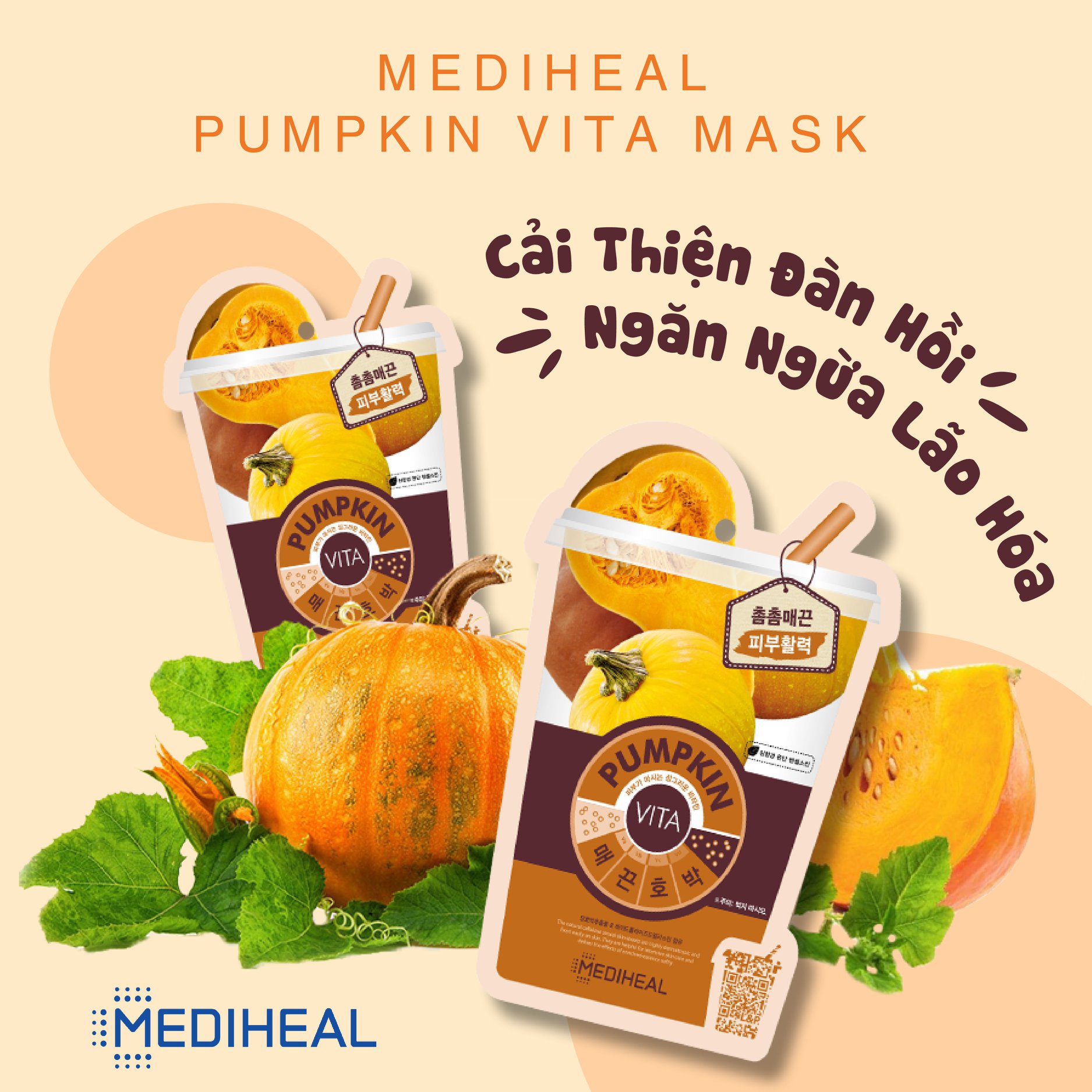 Mặt Nạ Mediheal Pumpkin Vita Mask 20ml Mặt Nạ Mediheal Pumpkin Vita Mask 20ml - Ảnh 2