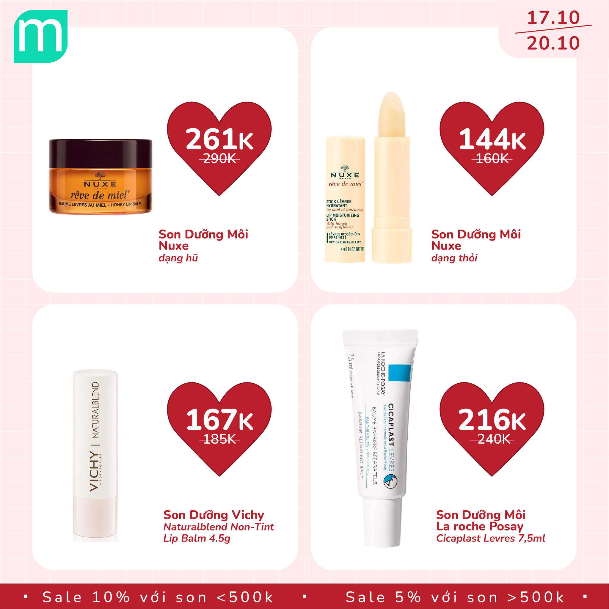 MỪNG 20/10 - TƯNG BỪNG SALE SON UP TO 10% 