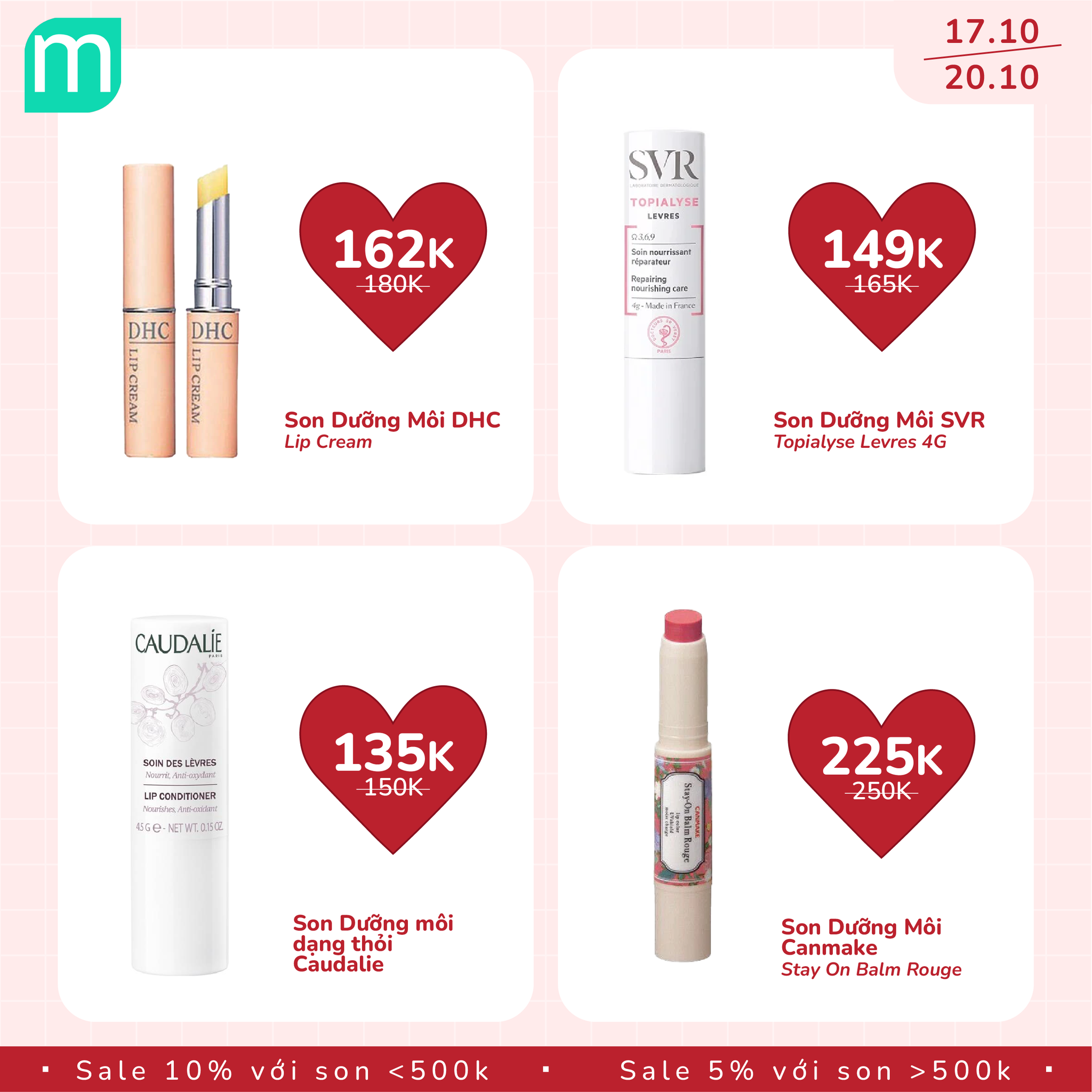 MỪNG 20/10 - TƯNG BỪNG SALE SON UP TO 10% 