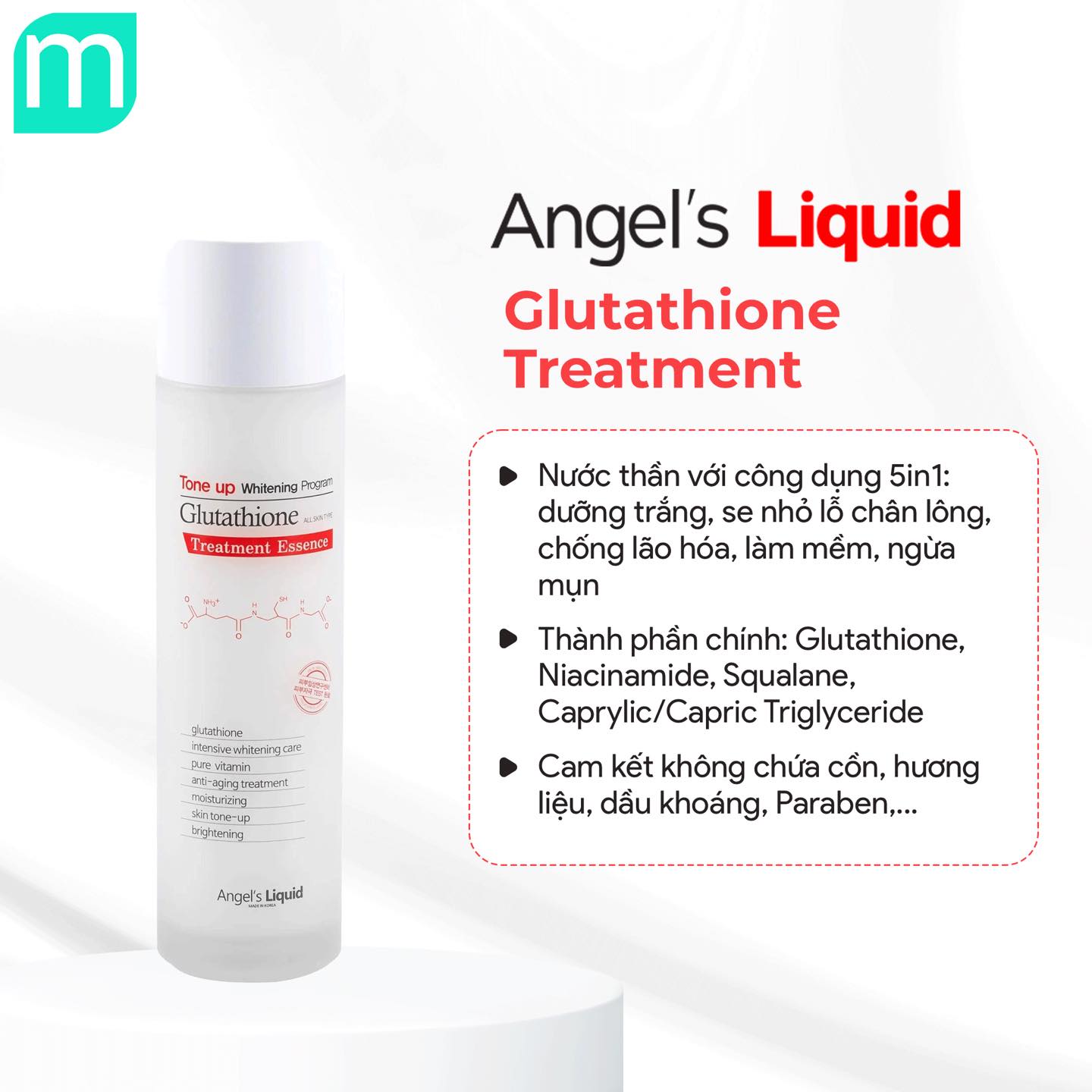 whitening program glutathione Nước Thần Angel's Liquid Tone Up Whitening Program 150ml - Mint Cosmetics