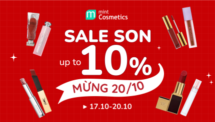 MỪNG 20/10 - TƯNG BỪNG SALE SON UP TO 10% 