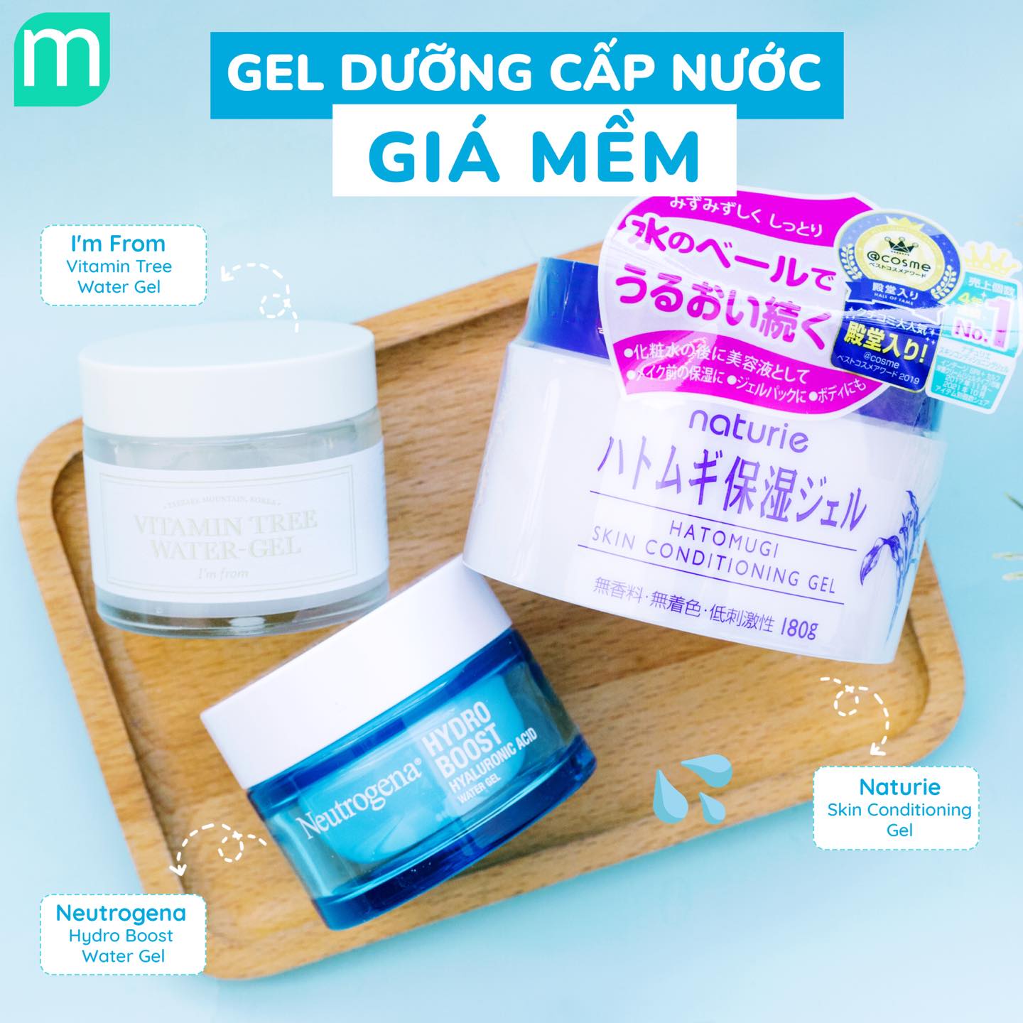 TOP 3 Gel Cấp Nước Giá Mềm Vạn Người Mê