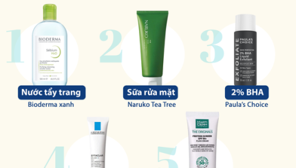 05 Sản Phẩm Skincare "Nhẵn Mặt" Team Da Dầu