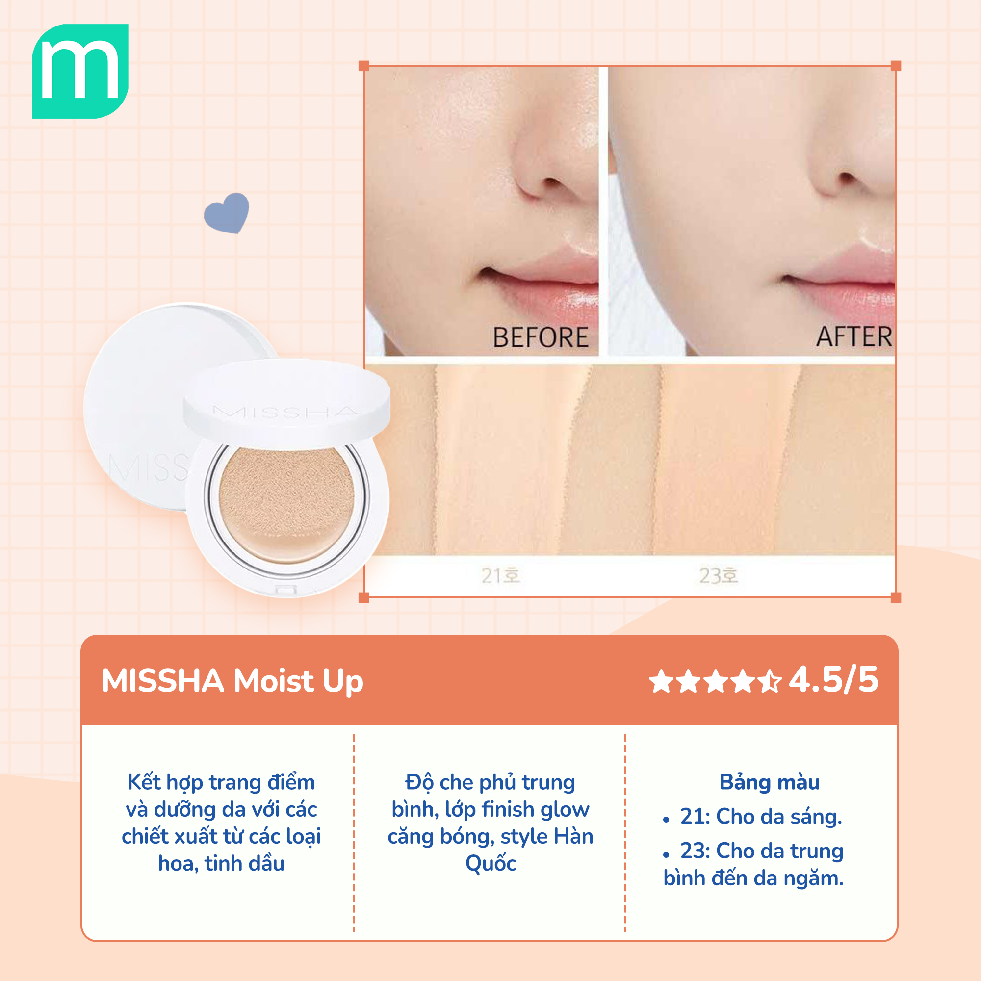 Chọn Cushion Cho Lớp Nền Căng Mọng