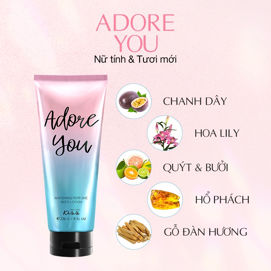 Dưỡng Thể Dưỡng Trắng Malissa Kiss Body Lotion Dưỡng Thể Dưỡng Trắng Malissa Kiss Body Lotion