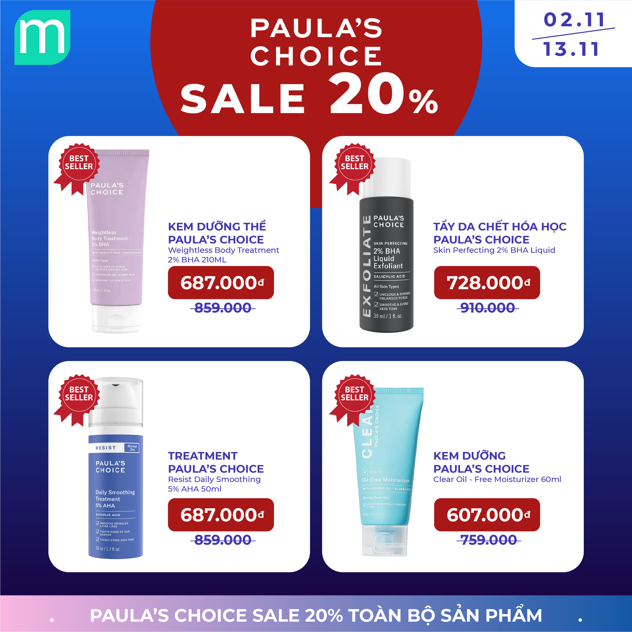 SALE SKINCARE HIGHEND UP TO 51% - Chăm Da Thả Ga, Không Lo Về Giá