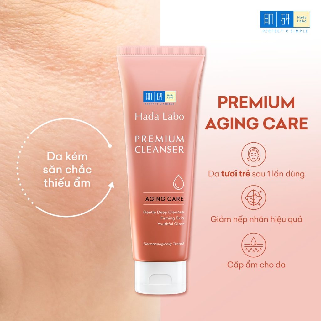 Sữa Rửa Mặt Hada Labo Premium Cleanser Aging Care 100G