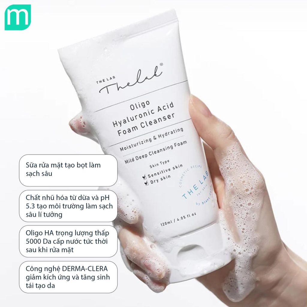 Sữa Rửa Mặt The Lab Oligo Hyaluronic Acid Foam Cleanser 120ml