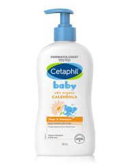 Sữa Tắm Cetaphil Kiêm Dầu Gội Baby Wash & Shampoo With Organic Calendula 230ml